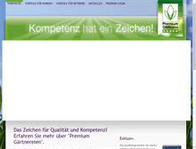 Tablet Screenshot of premium-gaertnerei.de